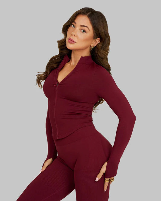 Atenea - Chaqueta seamless sculpting - Rojo Vino