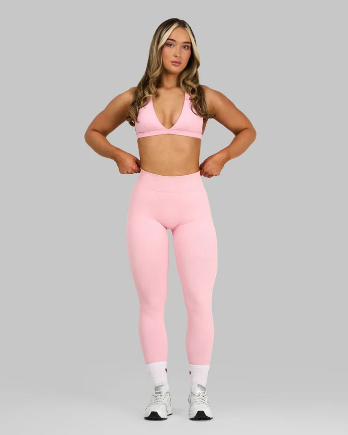 Atenea - Leggings sculpting de tiro medio con frunce - Rosa