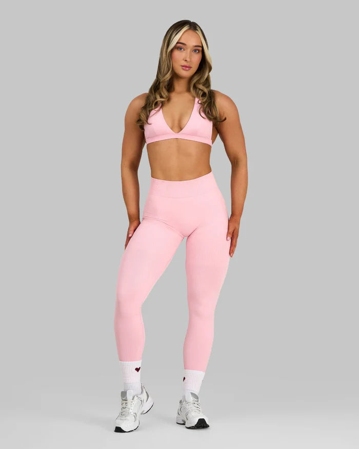 Atenea - Leggings sculpting de tiro medio con frunce - Rosa