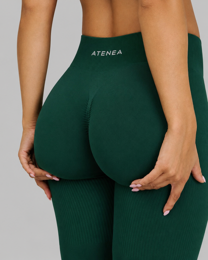 Atenea - Leggings sculpting de tiro medio con frunce - Verde