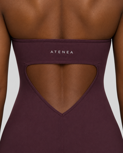 Atenea - Mono sculpting halter todo en uno - Malva Oscuro